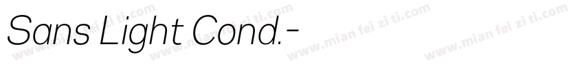 Sans Light Cond.字体转换